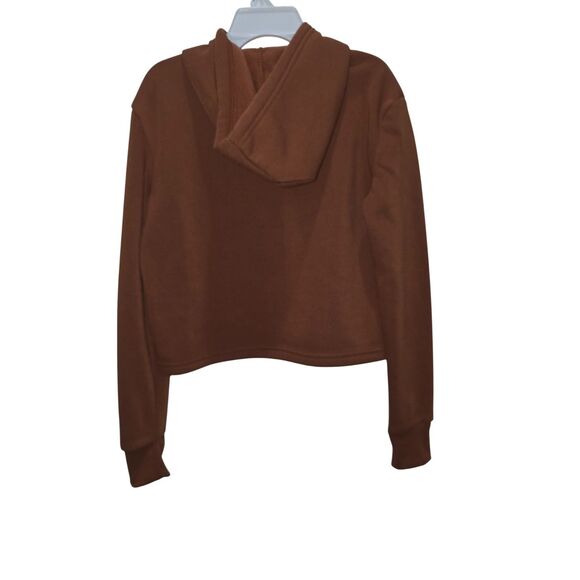 Roma Concept Teen Girls Cropped Hoodie – Brown, Size M, Pre-Owned - Picture 8 of 11